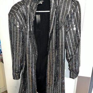 Venus Glitter Silver Women's Blazer